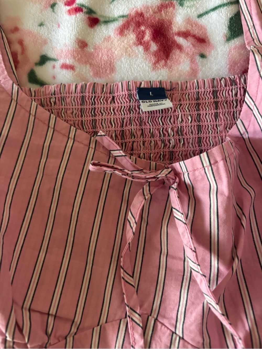 Old Navy Pink Striped Dress Top - Picture 3 of 4